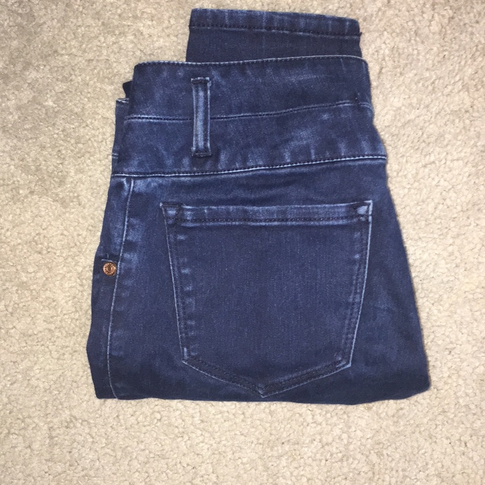 Dark Wash Mid Rise Skinny Jeans